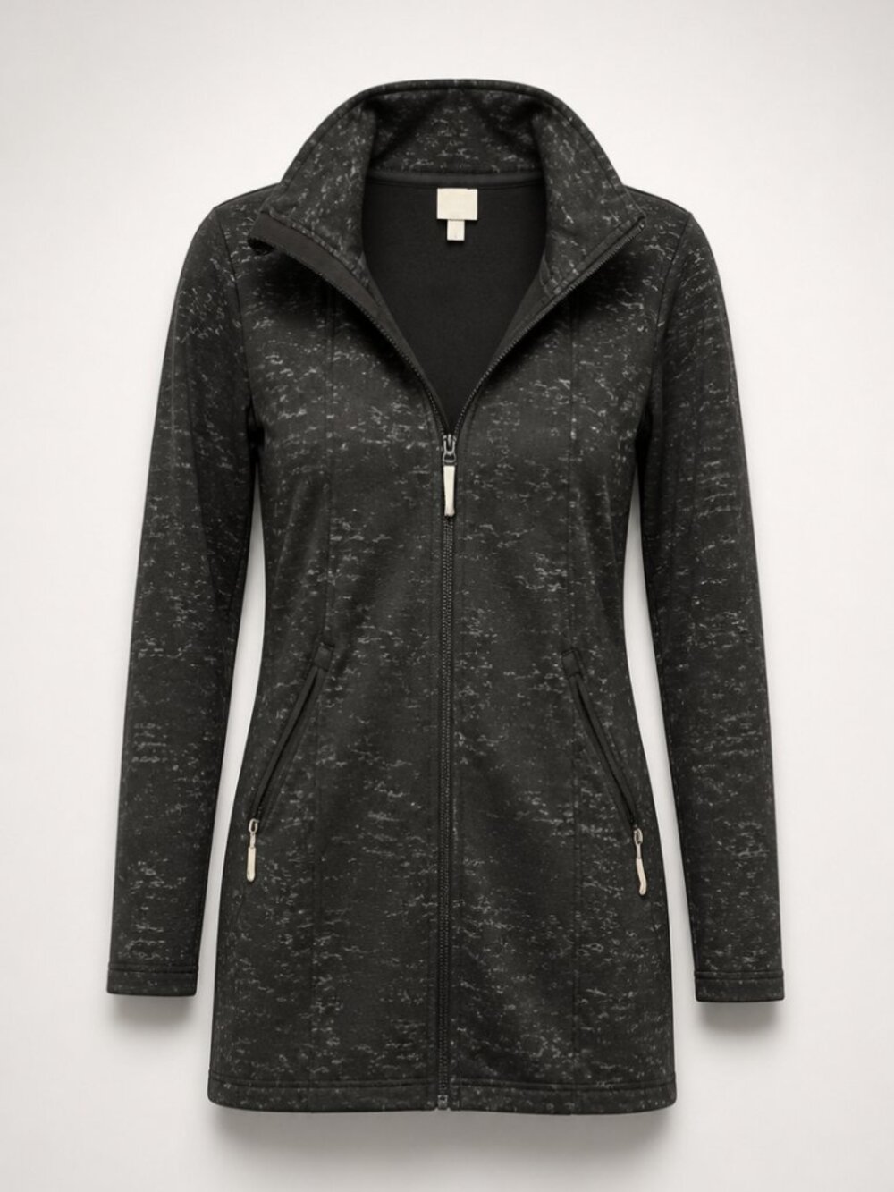 Bench Black Speckled Women's Zip-Up Hooded Jacket - M